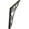 Ekena Millwork Tristan Wrought Iron Bracket, (Single center brace), Antiqued Warm Silver 1 1/2"W x 12"D x 15"H BKTM01X12X15STNAWS - alternate 1